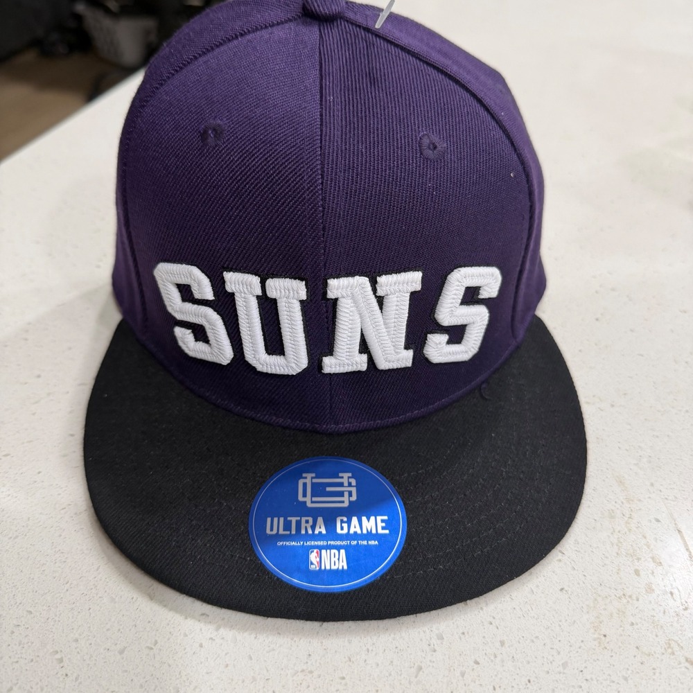 Ultra‎ Game NBA Phoenix Suns Snapback Hat Purple Black Billboard Cap VGMJ071F